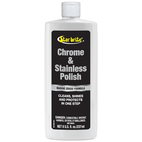 STAR BRITE Chrome & Stainless Polish - Marine Grade Formula Protects Against Pitting, Salt Deposits, Staining & Rust on Chrome, Stainless Steel, Copper, Tin & Brass (082708)