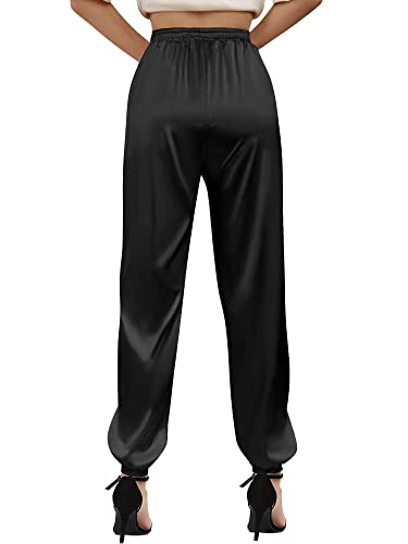 Betusline Women's Satin Silky Pants3
