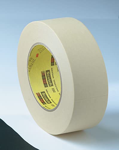 Scotch High Performance Masking Tape 232, Tan, 36 mm x 55 m, 6.3 mil,