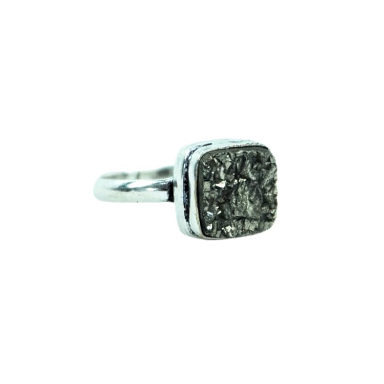 REMEDYWALA Charged Energized Natural Raw Stone Golden Pyrite Ring | Adjustable Pyrite Ring for Women and Men (B0CS3HMM5M) Amazon Price History, Amazon Price Tracker