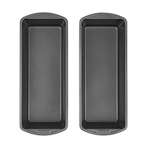 Good Cook Set of 2 Extra Large 13” x 5” Nonstick Steel Bread Loaf Pans, Gray