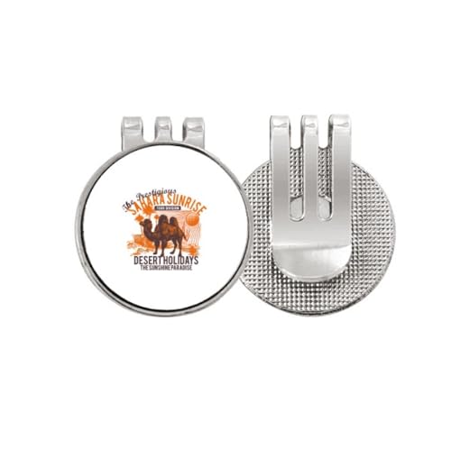 Marqueur de balle de golf motif chameau en émail cadeau original pour passionné