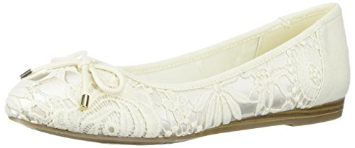 Fergalicious Women's Frolic Ballet Flat, cream, 5.5 M US