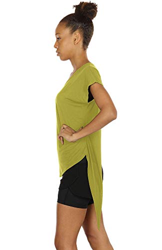 image for icyzone Open Back Workout Tops for Women - Athletic Activewear T-Shirt