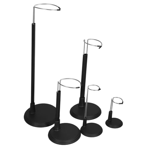 Gogogmee 5 Piezas Soportes para Muñecas Ajustables Bases Estructura Metálica para Exhibición Escritorio y Colección de Figuras de Acción