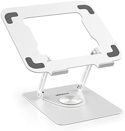 Cloudeck T360 Laptop Stand Anti-Shake with Heavy Swivel Base, Ergonomic Multi-Angle Adjustable Laptop Stand Riser iPad Holder for MacBook Pro/Air, Surface Laptop, Tablet UP to 17 inches