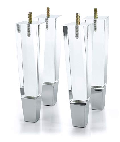 Big Sale Acrylic Furniture Legs Replacement Cabinet Feet Modern Home Decor DIY Clear Legs Set of 4,Square Style,Chrome (7.8inch) Big Sale Acrylic Furniture Legs Replacement Cabinet Feet Modern Home Decor DIY Clear Legs Set of 4,Square Style,Chrome (7.8inch)