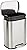 Amazon Basics Smudge Resistant Small Rectangular Trash Can With Soft-Close Foot Pedal, Brushed Stainless Steel, 12 Liter/3.1 Gallon, Satin Nickel Finish, 11.3"L x 9.9"W x 15.1"H