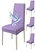Housse de Chaise 4 pièces Imperméables, Housse de Chaise Salle à Manger, Housse Chaise Extensible, Universel, Facile à Installer, Facile à Nettoyer (Lilas,4 pièces)