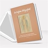 Beileidskarte mit Umschlag - Trauerkarte Kondolenzkarte - Hochwertige Klappkarte für persönliche Anteilnahme - Motiv 10