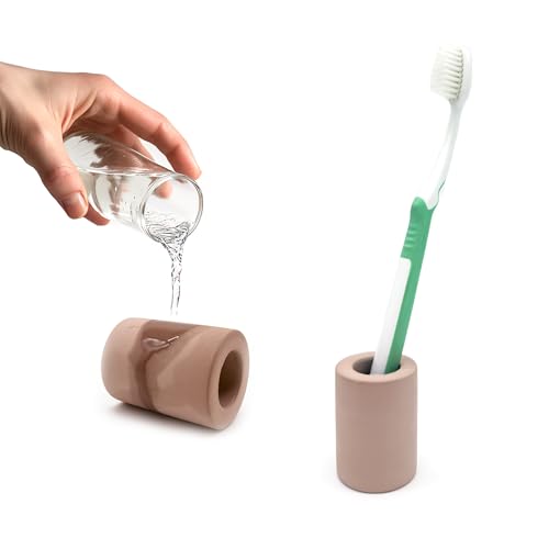 DiatZeno Diatomite Toothbrush Holder, Quick Dry Bathroom Stand