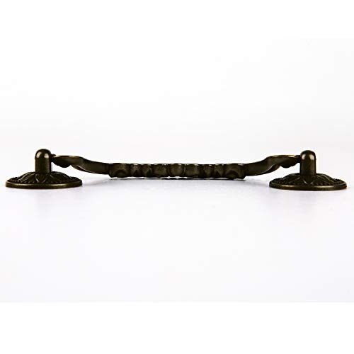 Mudujia 10-Pack 5" Vintage Dresser Drawer Pull Handles Antique Bronze Rustic Kitchen Cabinet Handle Pull Drop Bail Decorative 5 Inch Center Hole Spacing128Mm (10, 5" Hole Spacing) #TOP5