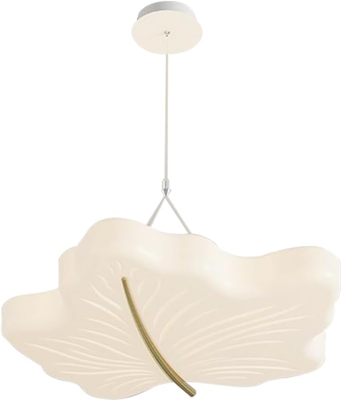Light for Kitchen Island, Nordic Modern Led Acrylic Lighting 49W 3 Color Mode Maple Leaf Hanging Light, Bedroom Living Room Hanging Chaners (D)/D