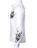 PARKLEES Men's Hipster Rose Floral Print Design Slim Fit Long Sleeve Button Up Party Dress Shirt White Black XL #1