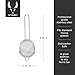 Viski Cone Strainer - Fine Mesh Strainer Stainless Steel Bar Tool - Small Cocktail Strainer for Drinks with Handle - 9.24in Set of 1, Metallic