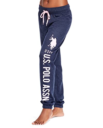 Image of U.S. POLO ASSN. Womens Sweatpants - Women Joggers Sweats with Logo Print - French Terry Poly-Cotton
