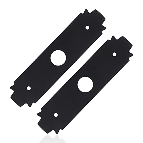 AMTHKNO AC04215 Reversible Heavy Duty Hardened Steel Edger Blade - for Replacement Ryobi 8 Inch Edger Blade Fits Edgers Models UT50500 UT15518 RY15518 RYEDG11 P2310 and P2300B. (2)