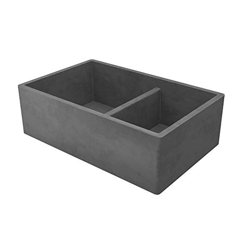 Native Trails Nskd3321-S Farmhouse Apron-Front/Under Mount Native Stone Kitchen Sink, 33" X 21", Slate #TOP2