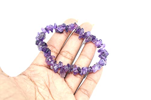Hijet Exclusive Chips Stretch Bracelet For Men Women,Unisex For Daily Wear Gift Items Thanks Giving Return Gift (Amethyst) #TOP1