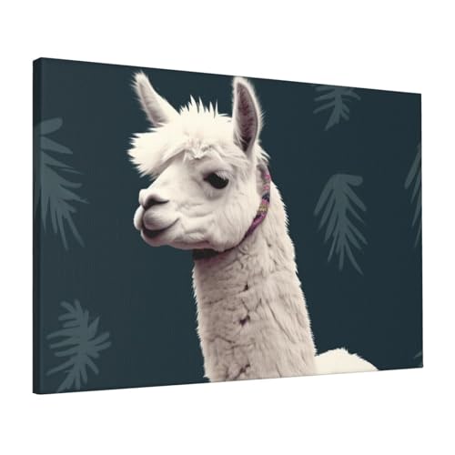 Impression sur toile de lama poster mural vertical de décoration salon et bureau 40x61