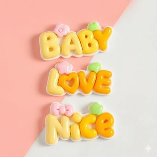 Image of LUVINA 3D Flower Magnets for Fridge, Strong Refrigerator Magnet, Colorful Adorable Decorations for Office, Kitchen Decor, Cute Desk Accessories, Multicolour (3, Baby + Love + Nice)