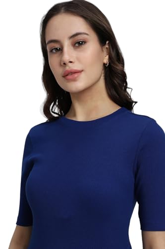 Image of Forever 21 Womens Solid Regular Fit Basic T-Shirts
