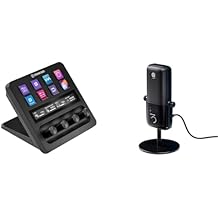 Elgato USB Audio Mix Bundle - Audio Mixer, Studio Controller, USB Condenser Microphone for Podcasting, Streaming, Gaming, Content Creators, Customizable Touch Strip, dials and LCD Keys, PC/Mac