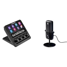 Elgato USB Audio Mix Bundle - Audio Mixer, Studio Controller, USB Condenser Microphone for Podcasting, Streaming, Gaming, Content Creators, Customizable Touch Strip, dials and LCD Keys, PC/Mac