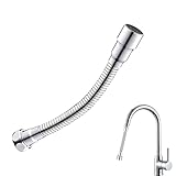 Wasserhahn Verlängerung 1 Stück 14cm Wasserhahn Aufsatz Edelstahl Wasserhahnverlängerung Spritzwassergeschützt Faucet Extender 360° Wasserhahn Aufsatz Schwenkbar für Badezimmer und Küchen