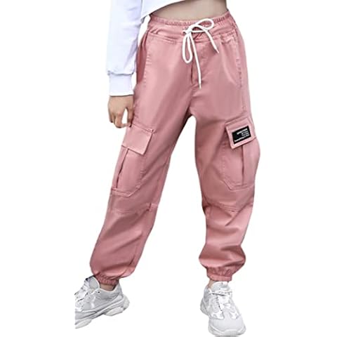 SANGTREE Girls Cargo Jogger Pants Cover