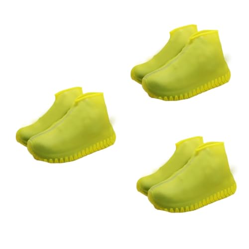 Couvre-chaussures imperméables jaunes anti-dérapant protection pluie extérieur boue