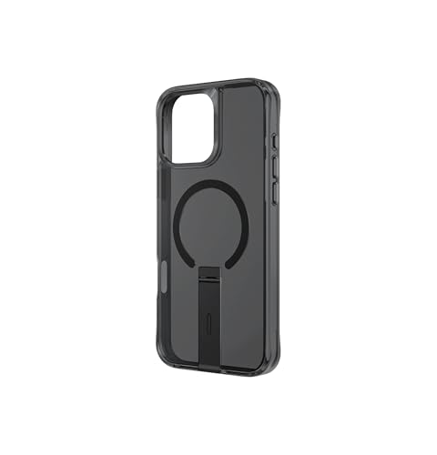 UNIQ Hybride Magclick Eleva avec Support Vertical pour iPhone 16 Pro Noir Carbone