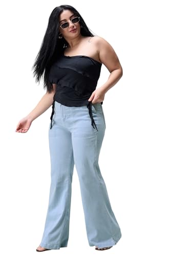 Image of Miss Chase A+ Women's Bootcut High Rise Regular Length Stretchable Denim Jeans