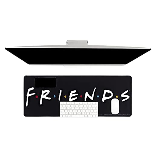 Paladone Friends - Alfombrilla de escritorio con logotipo de TV (40 x 80 cm) diseño de escritorio de oficina y hogar, color blanco (PP8827FR)