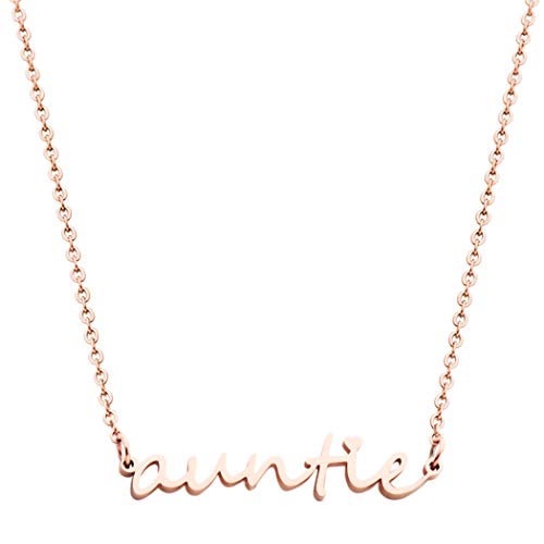Auntie Name Necklace - Aunt Jewelry Gift From Niece or Nephew