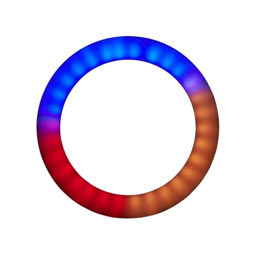 Hama LED RGB Ringlicht mit Stativ Handy faltbar 10,2“ Ringleuchte, 26,5 cm Durchmesser, Tisch Stativ f&uuml;r die Kamera, ausziehbar bis 138 cm, dimmbares LED Tischringlicht, farbig, zum Einklappen schwarz