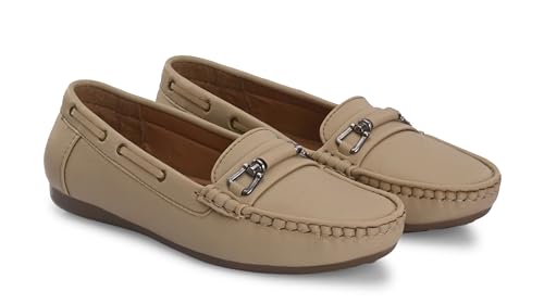 Image of Karaddi Women's Loafers | Cushioned Footbed | Stylish Fashion Moccasins | Comfortable Slip On Formal Loafer for Women | Flexible Style Casual Shoes | Formal Office Wear Shoe