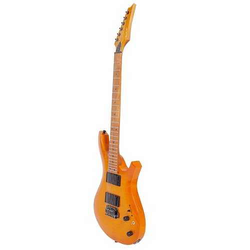 Image of Vault RG2 Soloist Premium Electric Guitar with Dual Alnico 5 Humbuckers and Roasted Maple Neck - Orange Burst