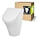 Produktbild aquaSu® Urinal-Set ridaRo in weiß, Urinal inklusive Urinal-Deckel und Absaugeformstück, Abgang und Zulauf hinten, Deckel mit Absenkautomatik, aus Sanitärkeramik, 556590