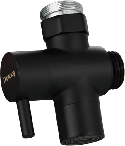 Brfveob 分岐水栓 蛇口 洗面用 真鍮 散水栓 蛇口 シャワー 水流の切り替え用、ニッヶル、SBA021CNA (ブラック)