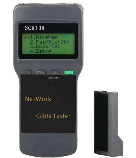 Probador de red portátil SC8108 LCD, medidor RJ45 Cat5e Cat6 UTP Unshield, probador Cable LAN,Comodidad mejorada