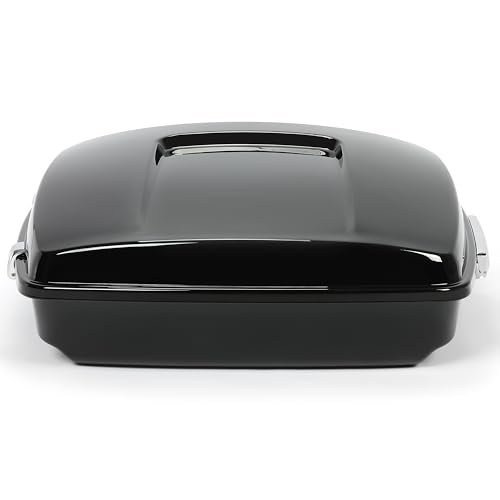 ECOTRIC 5.5 Razor Motorcycle Trunk Luggage w/Backrest Compatible with 2014-2024 Davidson Touring Models Trunk Tail Box