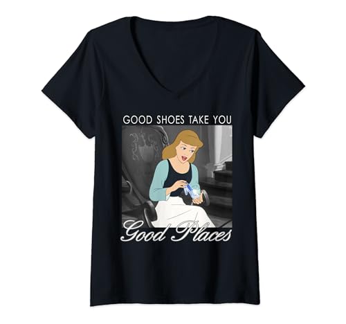 T-shirt Disney Cendrillon col V idéal pour flâner en ville ou voyager avec style