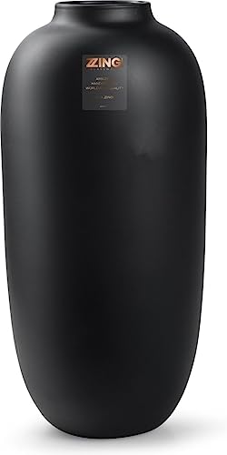 Bloomique - Blumenvase Magret - Schwarz - Glas - Große Vase für Blumen...