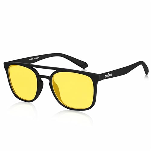 Image of Dervin UV Protected Yellow Lens Driving Polarized Sunglasses for Men & Women