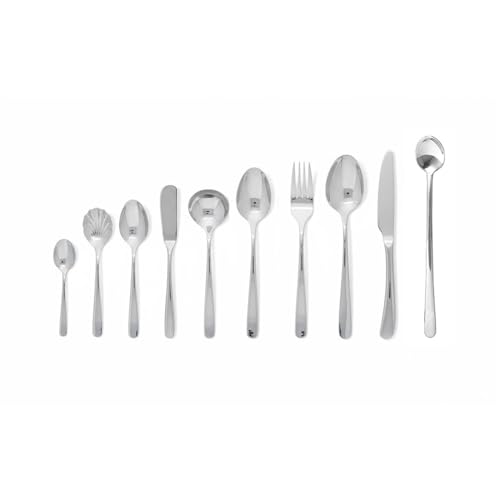 Image of Dora 18 /8 Stainless Steel 90-Piece Premium Specialty Cutlery Set | Dessert, Soup, Tea, Coffee, Butter, Ice Tea Spoons & Knives | Elegant Flatware | International Finish