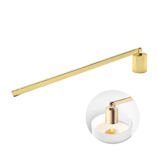 Candle Snuffer, Candlesnuffers Wick Snuffer Candle Extinguisher Accessory for Putting Out Extinguish Candle Wicks Flame Safely, Gold