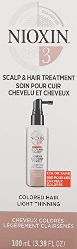 Nioxin System 3 Scalp & Hair Leave-In Treatment, Restore Hair Fullness, Prevent & Relieve Dry Scalp Symptoms, For Color Treated Hair with Light Thinning, 3.4 oz