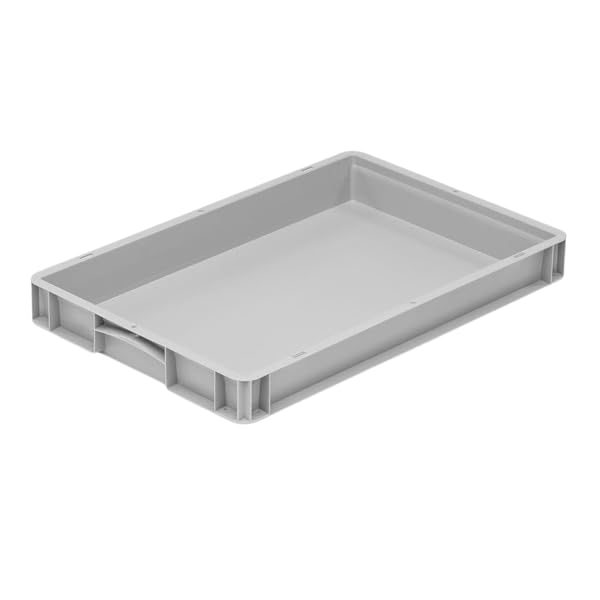 Plastic Euro Stacking Container, Heavy Duty Industrial Storage Containers Boxes Crates - 60x40x7cm - 13.7 Litres