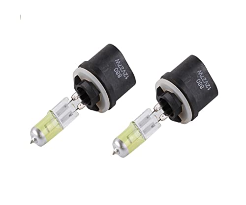 DYYK 2pcs 880/890 PGJ13 Super Bright White Fog Halogen Bulb Hight Power 27W Car Head Lamp Light 12V H27W/1 Yellow Amber (Color : Yellow)